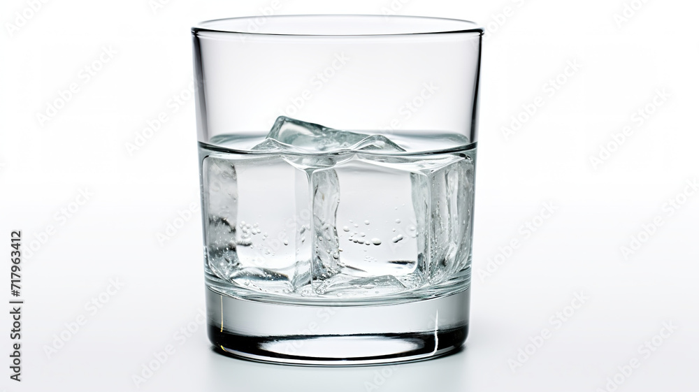 Isolated realistic mineral water against a stark white background Isolated realistic mineral water against a stark white background