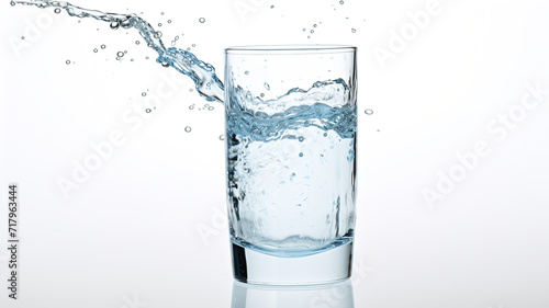 Isolated realistic mineral water against a stark white background