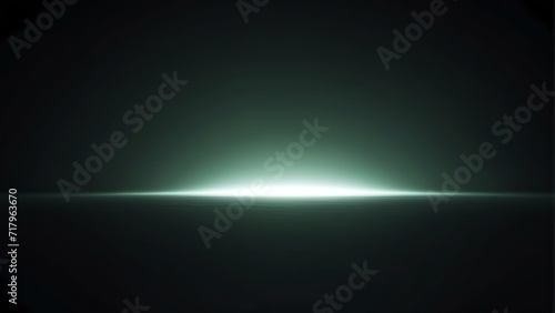 Minimalistic abstract bright light on a dark green background for product presentation from Generative AI