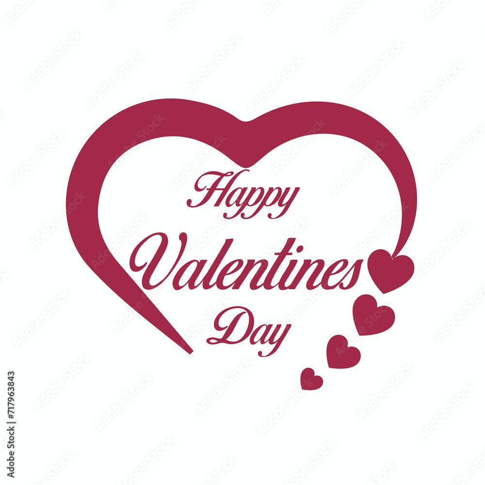 valentine day logo design with love