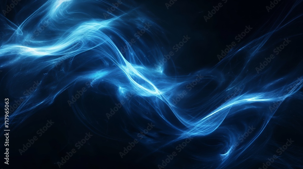 Blue Smoke Waves in Abstract Motion: A Smooth Flow of Fractal Energy and Light, Creating a Unique Background Design Blue Smoke Waves in Abstract Motion: A Smooth Flow of Fractal Energy and Light, Creating a Unique Background Design