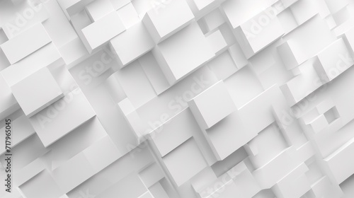 Seamless Geometric Design  Abstract 3D Cube Pattern with Gray Tones and Light Elements for Business and Technology Concepts