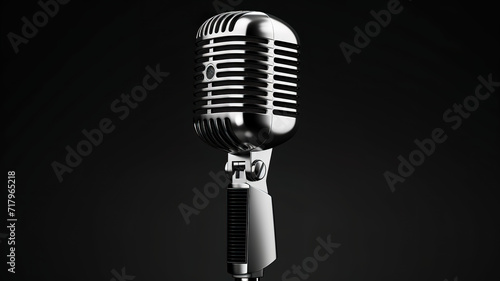 Background of an antique microphone