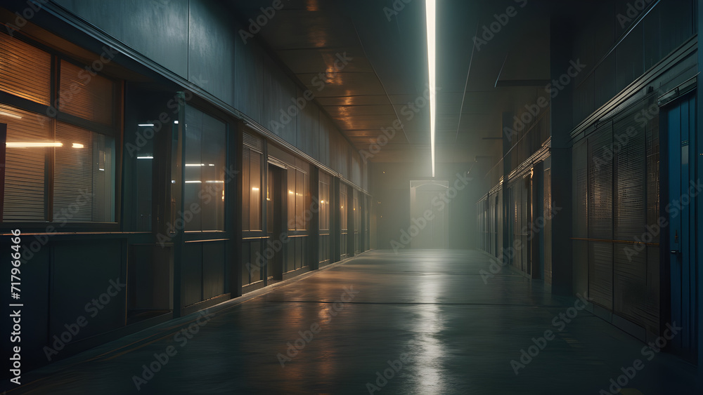 liminal corridor in the building liminal corridor in the building