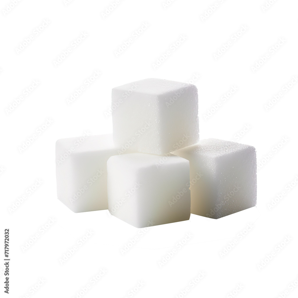 Sugar cubes or blocks isolated on white background.
Sugar cubes or blocks isolated on white background.