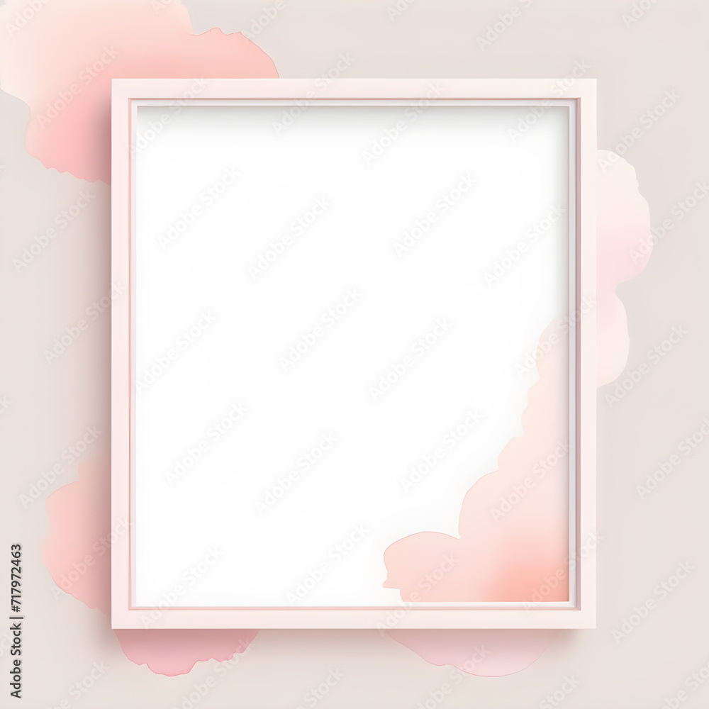 minimal mockup frame blank isolated
