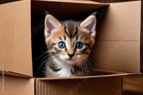 cat in box. 