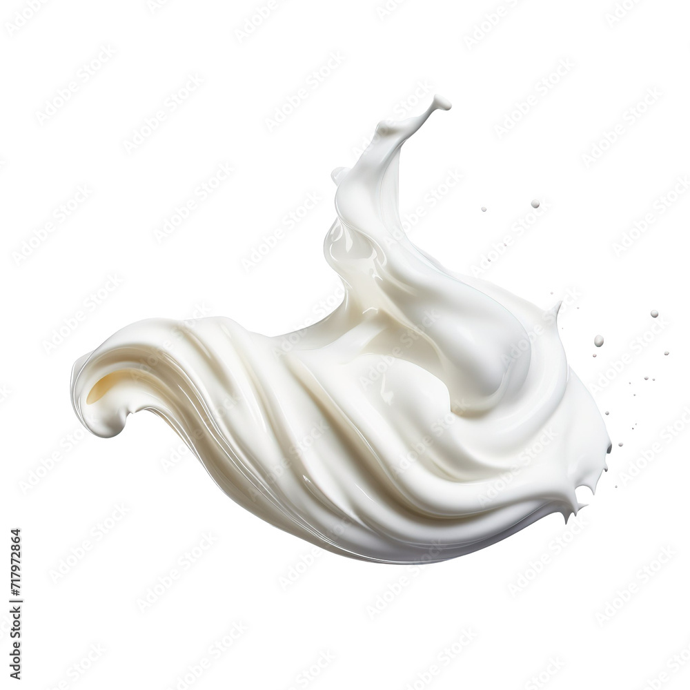 Cream wave falling on white background. Cream wave falling on white background.