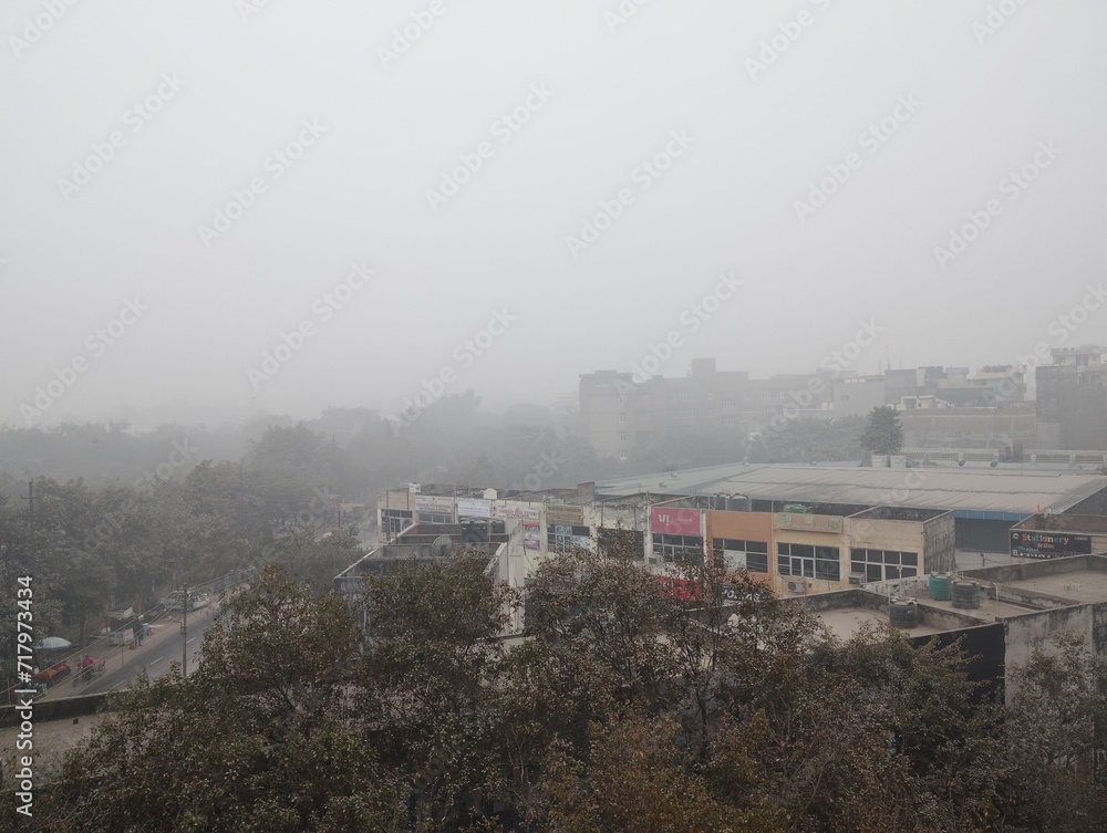 Fototapeta premium Urban Pollution and Polluted City