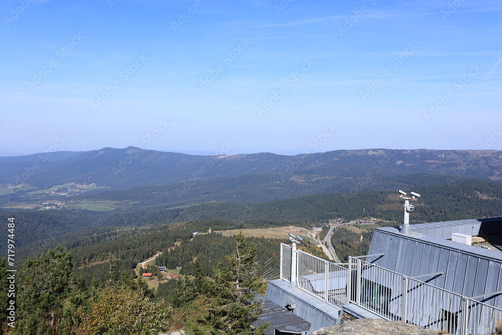 Blick vom großen Arber auf den Bayerischen Wald	