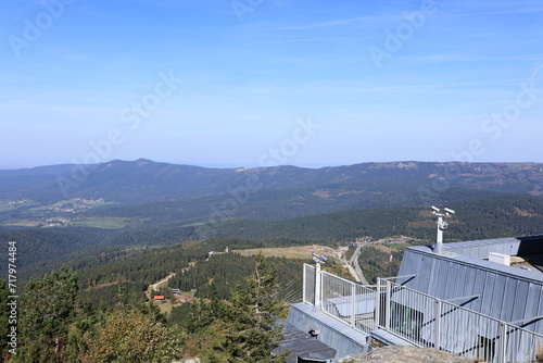 Blick vom großen Arber auf den Bayerischen Wald 