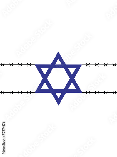 International Holocaust Remembrance Day vector. Star of David . January 27. Important day