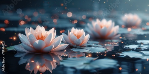 Lotus Flowers Transparent Serenity