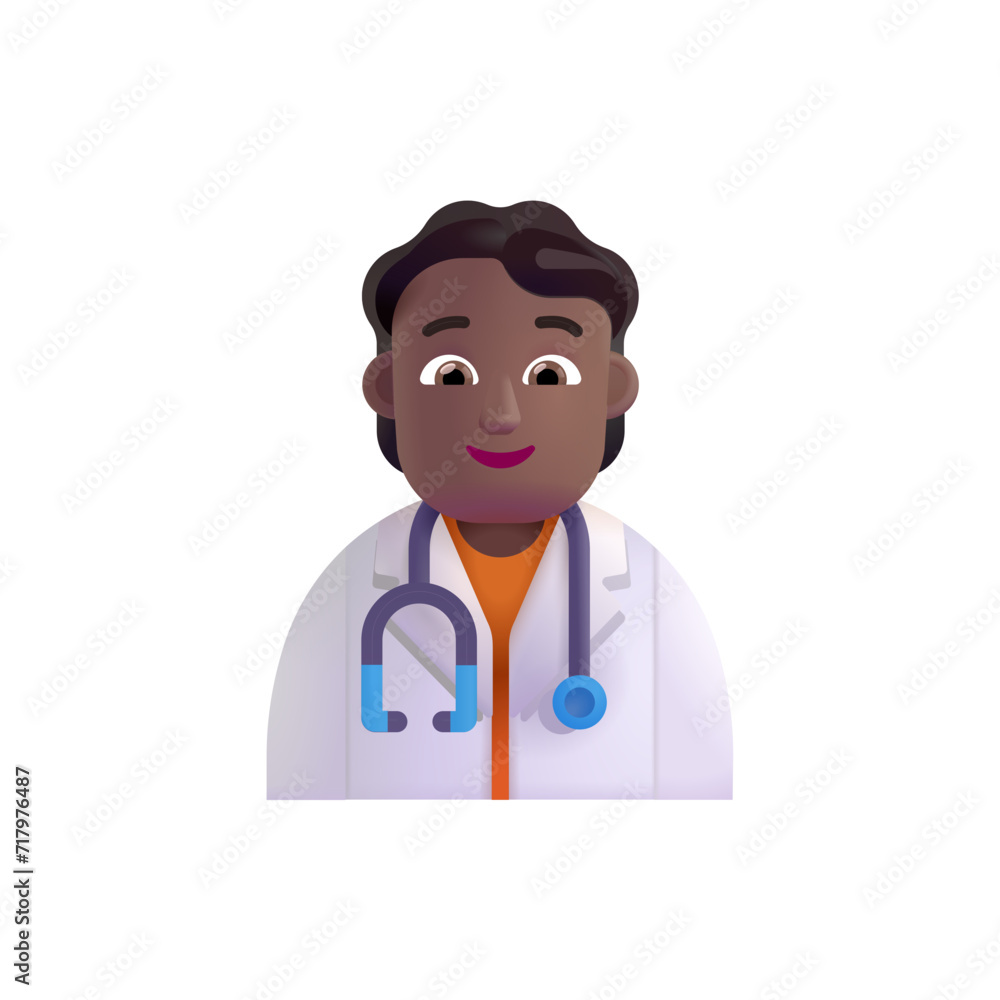 Fototapeta premium Health Worker: Medium-Dark Skin Tone
