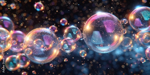 Soap Bubbles Transparent Whimsy