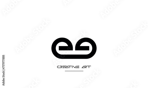 EE, E abstract letters logo monogram