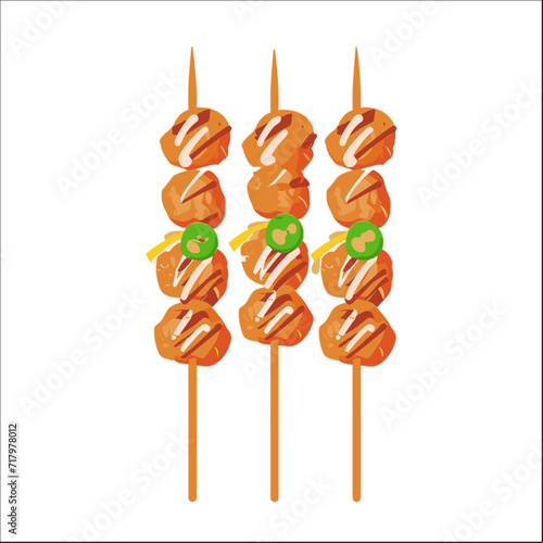 clipart of Yakitori isolated 