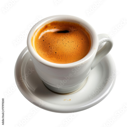 Cup of Coffee on Saucer, Classic Beverage Resting on Plate
