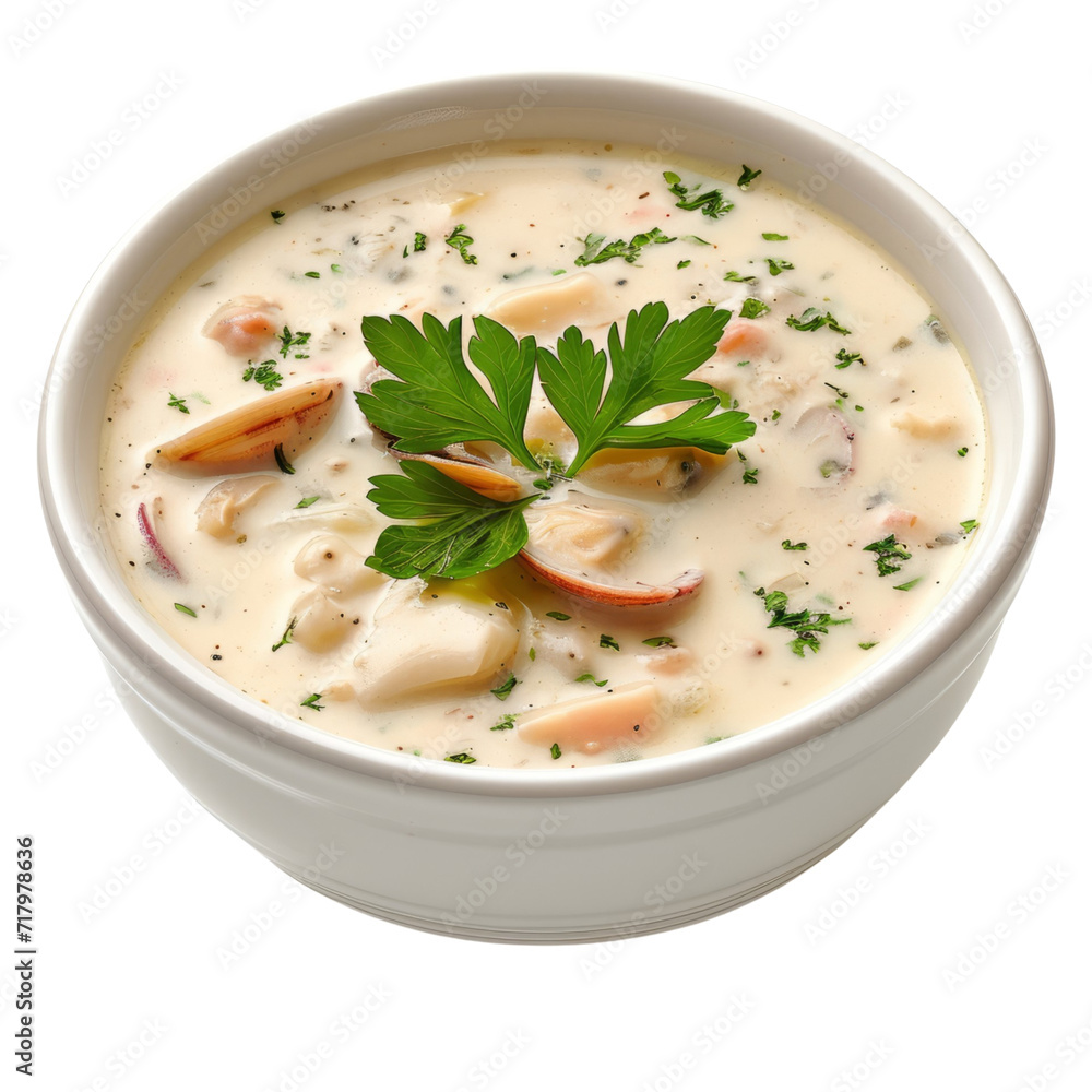 Bowl of Delicious Soup With Parsley Garnish for a Wholesome Meal Bowl of Delicious Soup With Parsley Garnish for a Wholesome Meal