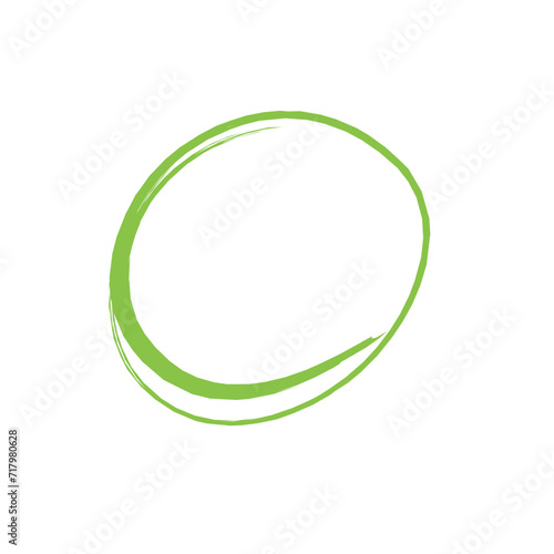 Hand drawn oval circle frame