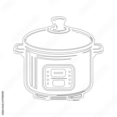 vector illustration of a rice cooker design