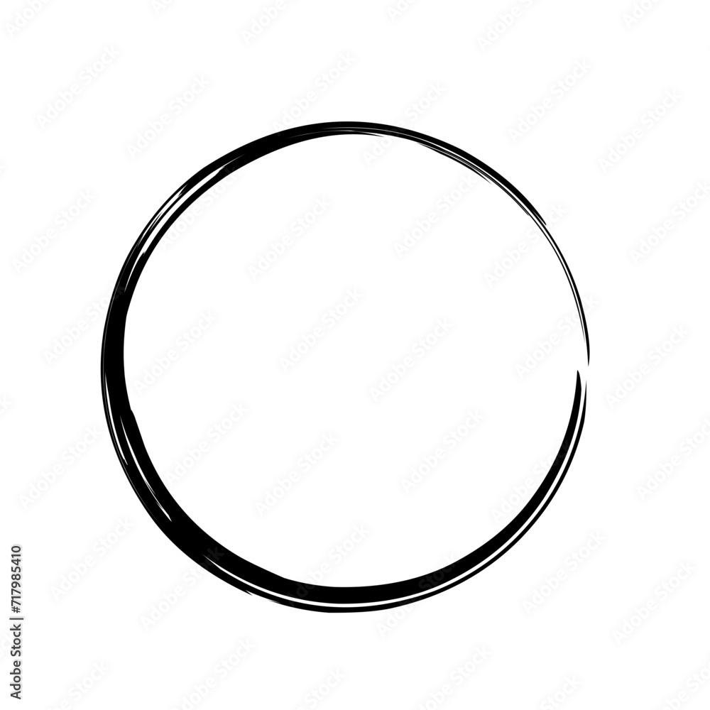 Circle with paint brush Circle with paint brush