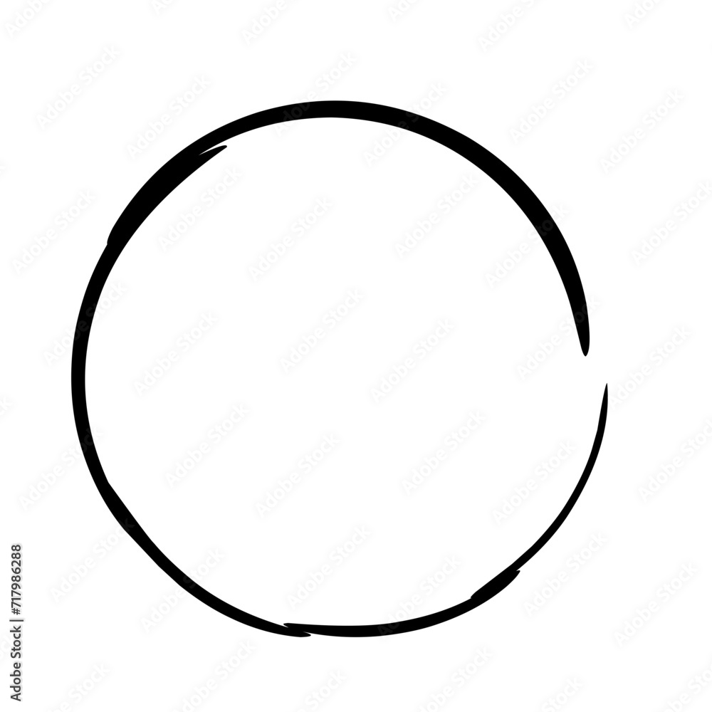 Circle with paint brush Circle with paint brush