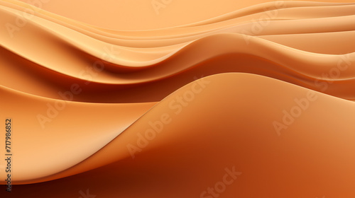 Abstract beige color waves wallpaper - ai generative