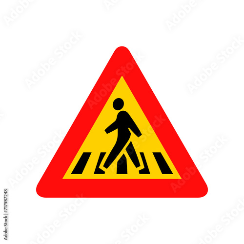 Pedestrian crossing sign graphic design
