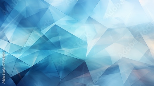 Blue and White Abstract Background With Triangles