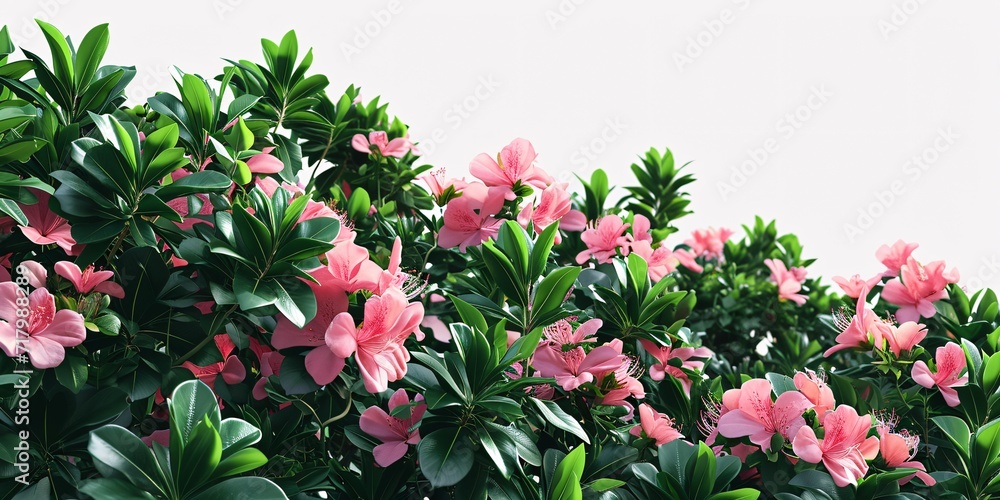 Tropical shrub isolated with clipping path.