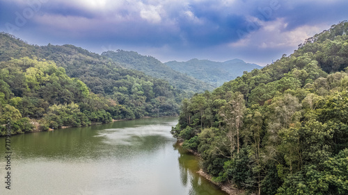 Lau Shui Heung Reservoir pond shoreline Jan 20 2024