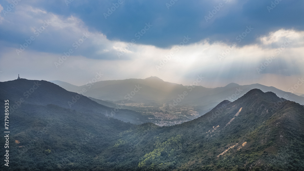 Fototapeta premium the hill, countryside near Fanling Hong Kong Jan 20 2024