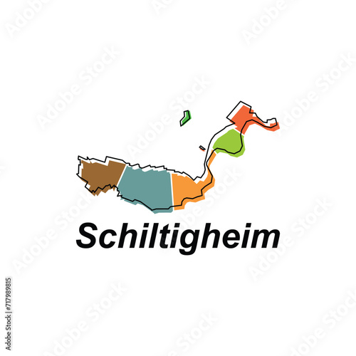 Schiltigheim map. vector map of France capital Country colorful design, illustration design template on white background photo