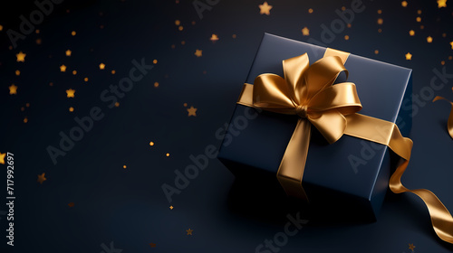 Gift background. Copy space with Christmas gifts, holiday or birthday