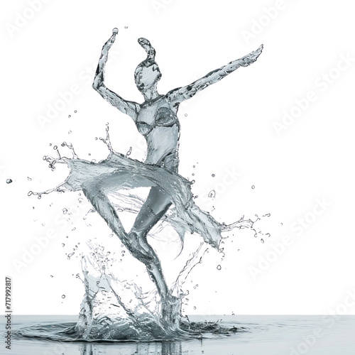 Ballerina in Water  Elegant Dance in a Serene Setting