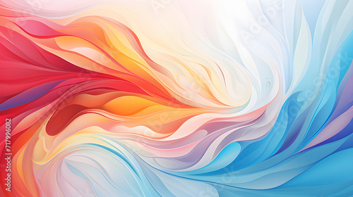 A silky fabric fluttering with vibrant colors, red orange purple blue tones waving. Wallpaper, background, backdrop design