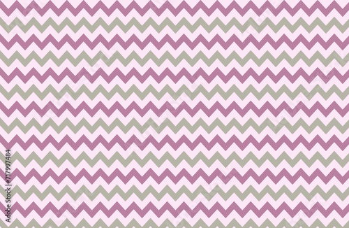 Purple waves zig zag seamless background texture. Popular zigzag pastel chevron pattern on white background