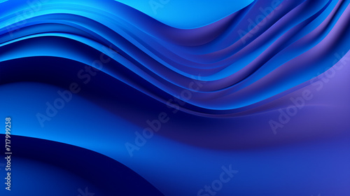 Abstract blue color waves wallpaper - ai generative