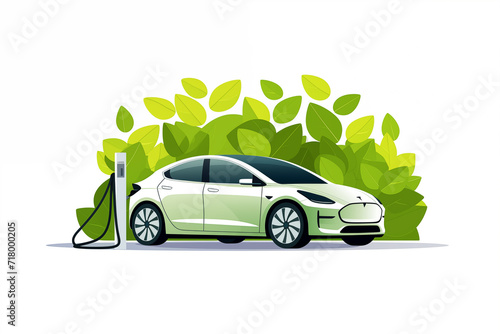 Flat vector design of electric car concept.