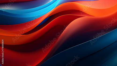 Abstract multicolor waves wallpaper - ai generative