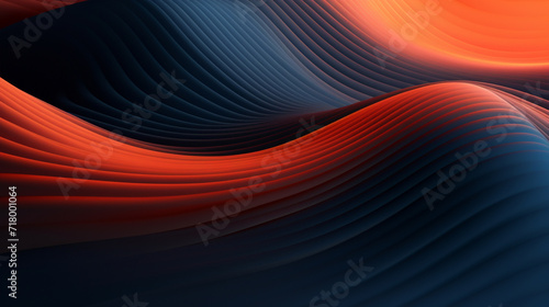 Abstract multicolor waves wallpaper - ai generative