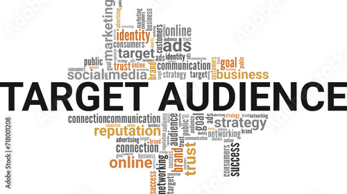 Target Audience word cloud conceptual design isolated on white background.