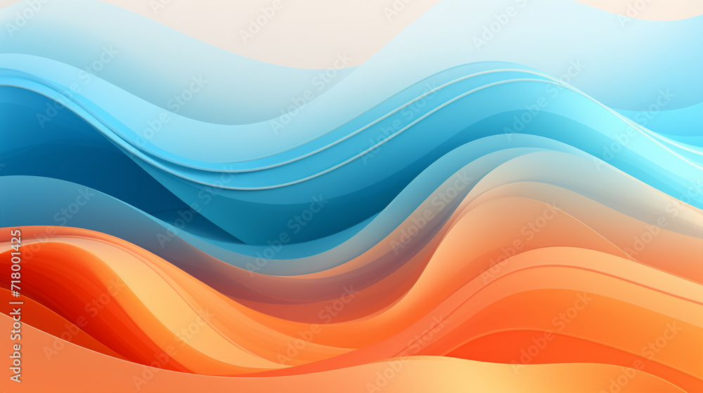Abstract multicolor waves wallpaper - ai generative Abstract multicolor waves wallpaper - ai generative