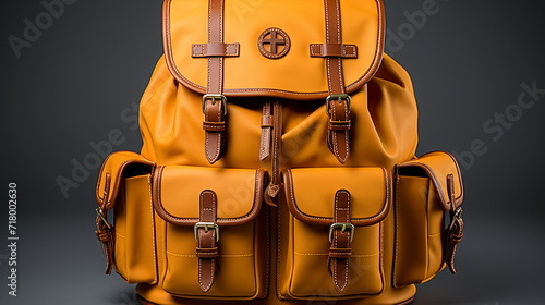 leather yellow bag photo