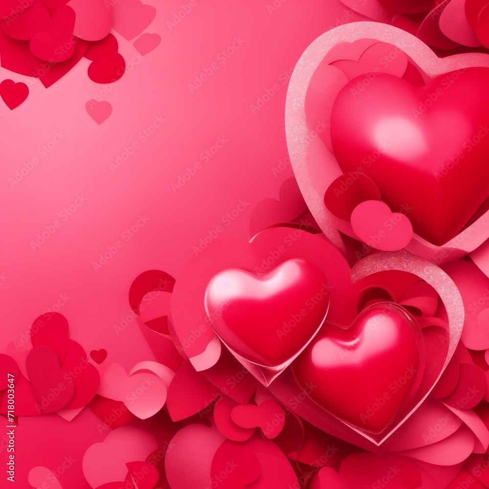 Valentine's Day Love and Romance Hearts Vector Illustration Decoration
