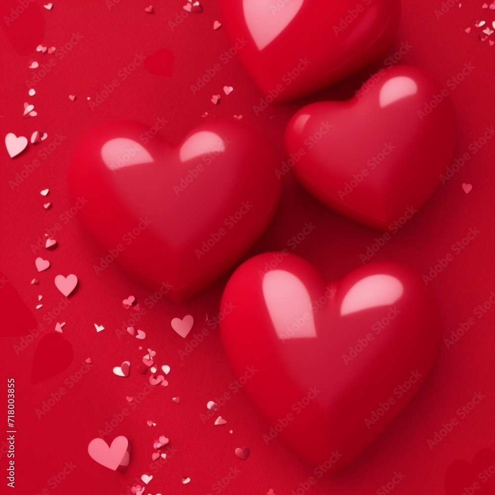 Valentine's Day Love and Romance Hearts Vector Illustration Decoration
