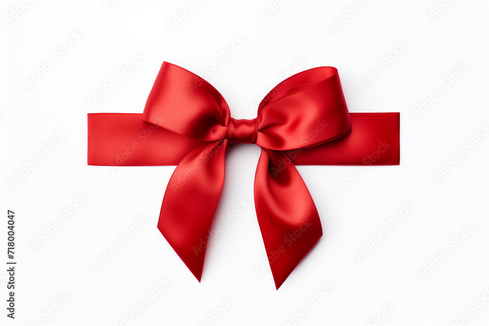 Isolated Red ribbon on white background
