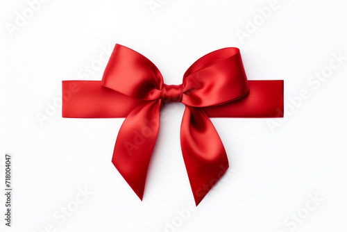 Isolated Red ribbon on white background