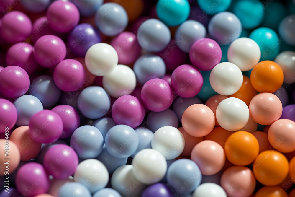 There were piles of colorful beads. There were piles of colorful beads.